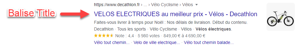 Title dans Google